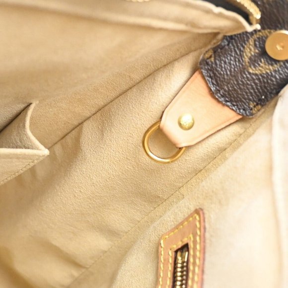 LOUIS VUITTON Logo Looping GM Shoulder Bag Monogram Leather Brown - Picture 6 of 15